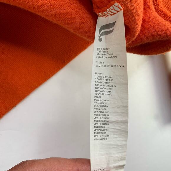 Fabletics Lizzie Half Zip Hoodie Women’s M Orange Waffle Knit Pullover - Picture 11 of 16